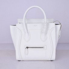 Bolso de mano Celine Medium Luggage Tote blanco de 26 cm