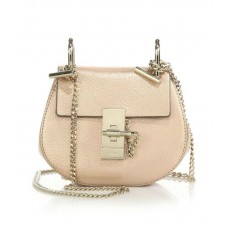 Bolso bandolera Chloe Drew Nano de piel metalizada color oro