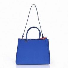 Bolso Fendi 2Jours de lona azul con asa superior Bolso Fendi 2Jours de lona azul con asa superior