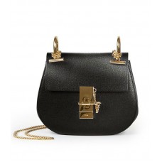 Bolso bandolera Chloe Drew Nano de piel negra