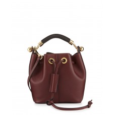 Bolso cubo pequeño de piel Chloe Gala color burdeos Bolso cubo pequeño de piel Chloe Gala color burdeos