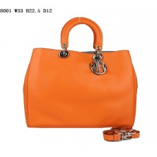 Bolso Dior Diorissimo Jumbo de piel napa naranja (herrajes plateados) 8002
