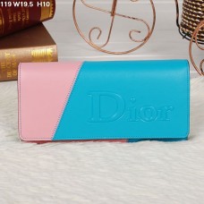 Cartera con solapa multicolor azul cielo/rosa Christian Dior 119 Cartera con solapa multicolor azul cielo/rosa Christian Dior 119