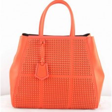 Bolso Fendi 2Jours de piel Saffiiano naranja con cierre