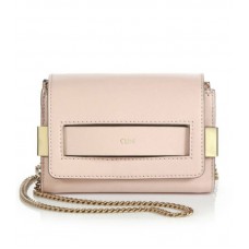Bolso de mano mini con cadena Chloe Elle color rosa empolvado