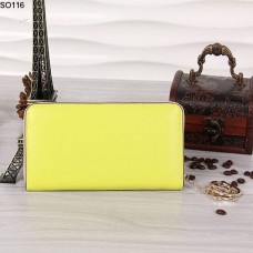 Cartera con cremallera Christian Dior color amarillo limón 116