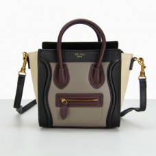 Bolso pequeño Celine Luggage Tote Gris Negro Blanco Vino