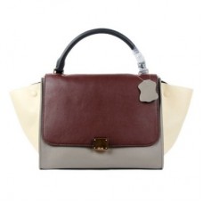 Bolsos Celine Classic de piel gris café