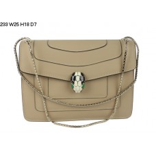 Bolso de hombro Bvlgari Serpenti de piel de becerro GM color albaricoque 233 Bolso de hombro Bvlgari Serpenti de piel de becerro GM color albaricoque 233