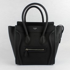 Bolsos de mano Celine Medium Luggage Tote en color negro neón.