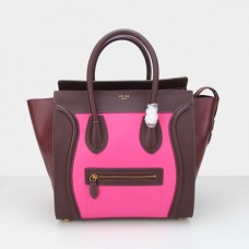 Bolso tote grande Celine color rosa vino de 30 cm