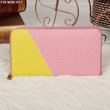 Cartera con cremallera multicolor rosa/amarilla Christian Dior 118