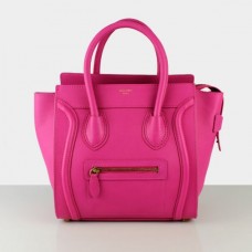 Bolsos de mano Celine Medium Luggage Tote de piel rosa