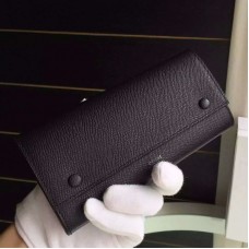 Cartera multifunción Celine en piel Epsom negra
