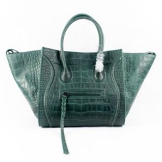 Bolsos Celine Boston de piel de cocodrilo verde oscuro Bolsos Celine Boston de piel de cocodrilo verde oscuro