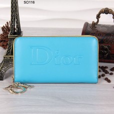 Cartera con cremallera azul cielo Christian Dior 116