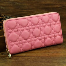 Cartera Lady Dior Escapade de piel de oveja D0082 rosa
