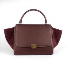 Bolsos Celine Classic de piel color granate y café.