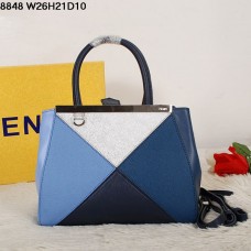 Bolso Fendi 2Jours Multicolor Azul Zafiro Ferrari de Piel 8848