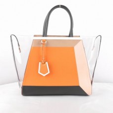 Bolso Fendi 2Jours de PVC transparente color naranja