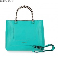 Bolso de mano Bvlgari New Hand Carry de piel de becerro Serpenti, color verde claro, modelo 80382 Bolso de mano Bvlgari New Hand Carry de piel de becerro Serpenti, color verde claro, modelo 80382
