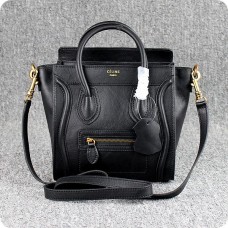 Bolsos de mano pequeños Celine Luggage de piel negra