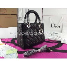 Réplica del bolso Dior Lady Totes de piel negra