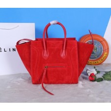 Bolsos Celine Boston de ante rojo Bolsos Celine Boston de ante rojo