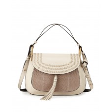 Bolso de hombro doble con panel de pitón de Chloe Hudson