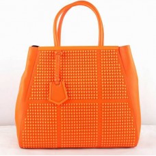 Bolso Fendi 2Jours de piel Saffiiano naranja con cierre