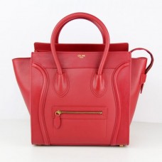 Bolsos grandes de piel roja Celine Luggage Tote