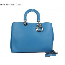 Bolso Dior Diorissimo Jumbo Piel de napa azul (herrajes plateados) 8002