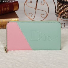 Cartera con cremallera Christian Dior Multicolor Verde claro/Rosa claro 118