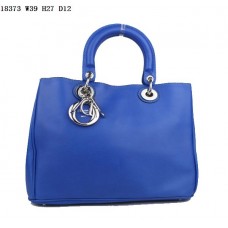Bolso Dior Diorissimo Jumbo Cuero napa azul zafiro (herrajes plateados) 18373
