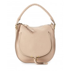 Bolso hobo de piel Chloe Marcie color beige nude Bolso hobo de piel Chloe Marcie color beige nude