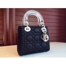 Réplica del bolso Dior Lady de piel negra
