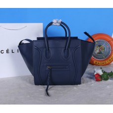 Bolso Celine Boston de piel de becerro azul marino