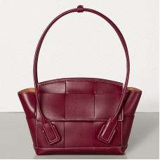 Bolso Bottega Veneta Arco 33 Intrecciato de piel de becerro burdeos