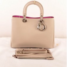 Bolso mediano Dior Diorissimo color beige, piel original (herrajes dorados) 603