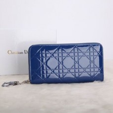 Cartera Dior Escapade en piel charol D0811 Azul Royal