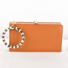 Bvlgari Serpenti Original Leather Framed Clutch Amarillo Tierra 82121