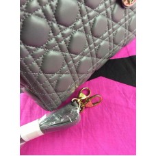 Réplica del bolso Dior Lady Default de piel gris