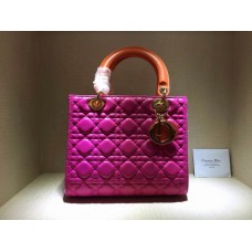 Réplica de bolso Dior Lady Totes de piel de cordero roja