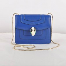 Bolso de hombro Bvlgari Serpenti Original de piel azul 604 Bolso de hombro Bvlgari Serpenti Original de piel azul 604