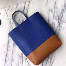 Bolso Celine Small Bi Cabas en piel azul/marrón