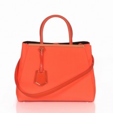 Bolso Fendi 2Jours de lona naranja con asa superior Bolso Fendi 2Jours de lona naranja con asa superior