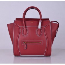 Bolso tote grande Celine rojo y azul de 30 cm