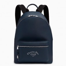 Mochila Dior Rider en piel de becerro azul marino