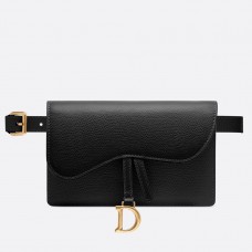 Bolso bandolera Dior de piel de becerro negra