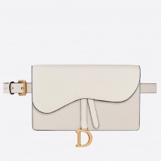 Bolso bandolera Dior de piel de becerro blanca